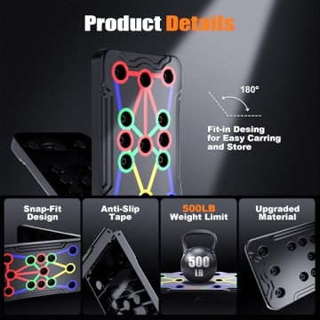 Berleng Push Up Board - 36-in-1 Portable Workout Tool