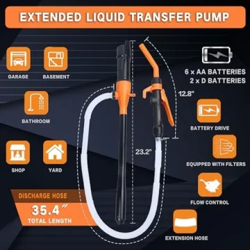 Battery Powered Liquid Pump for Gasoline Transfer
