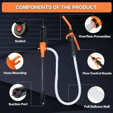 Battery Powered Liquid Pump for Gasoline Transfer