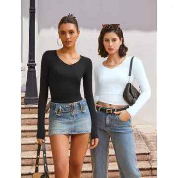 Avidlove Women's Sweetheart Neck Thermal Long Sleeve Top