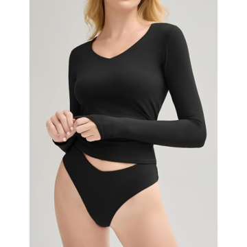 Avidlove Women's Sweetheart Neck Thermal Long Sleeve Top