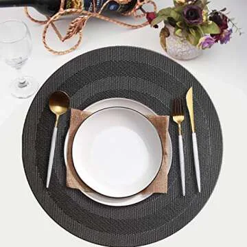 Pigchcy Round Placemats - Stylish Heat Resistant Set