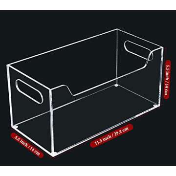 Kamehame Mail Organizer, Clear Mail Holder Countertop Acrylic Letter Holder Box Vertical Bill Envelo...