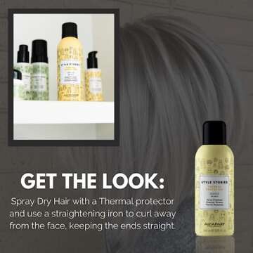 Alfaparf Milano Style Stories Thermal Protection Dry Spray for Hair - Protects Against Heat from Styling Tools - Professional Salon Quality - Lightweight - 6.76 Fl Oz