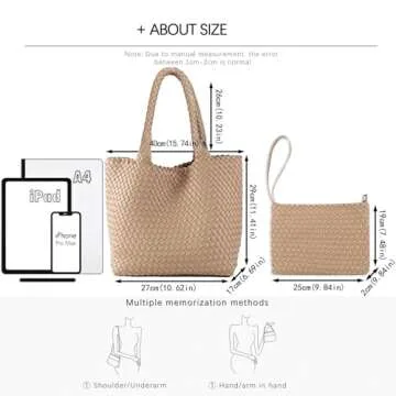 Stylish Vegan Leather Woven Tote Bag for Women