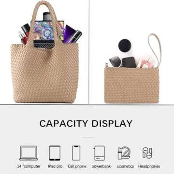 Stylish Vegan Leather Woven Tote Bag for Women