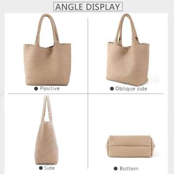 Stylish Vegan Leather Woven Tote Bag for Women