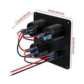 TURN RAISE USB Charger Panel with LED Voltmeter