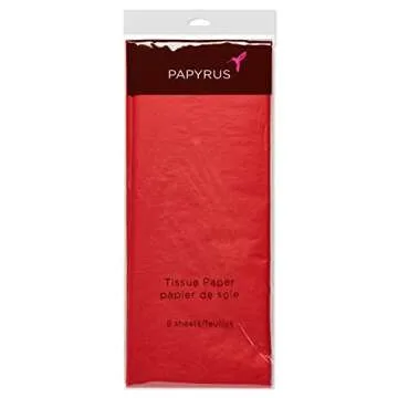 Papyrus 8 Sheet Scarlet Tissue Paper for Christmas, Birthdays, and All Occasions