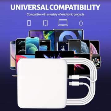 MacBook Pro Charger 96W USB C Power Adapter for MacBook Pro Air 13 14 15 16 Inch Mac Book Retina M3 M2 M1 2023 2022 2021 2020 2019 2018 2017 Fast Charging Charger Fit Iphone 15 IPad & All USB C Device