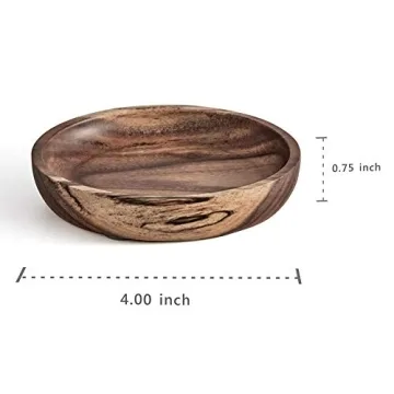 Natural Acacia Wood Coasters Set of 4 for Modern Homes
