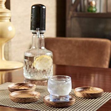 Natural Acacia Wood Coasters Set of 4 for Modern Homes