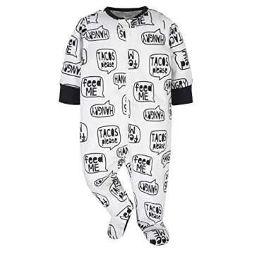 Onesies Brand Baby Boys 4-pack 'N Play Footies And Toddler Sleepers, Gold Hungry, 6-9 Months US