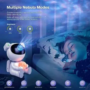 Star Projector Galaxy Night Light - Astronaut Space Projector2.0, Starry Nebula Ceiling LED Lamp with Timer and Remote, Kids Room Decor Aesthetic, Best Gifts for Children and Adults