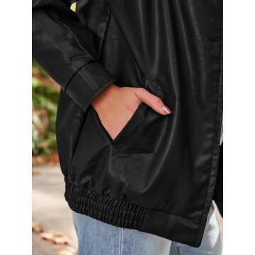 AUTOMET Womens Oversized Leather Jackets Faux Suede Fall Fashion Motorcycle Coats Winter Outfits Clothes Y2k Tops Black XXL