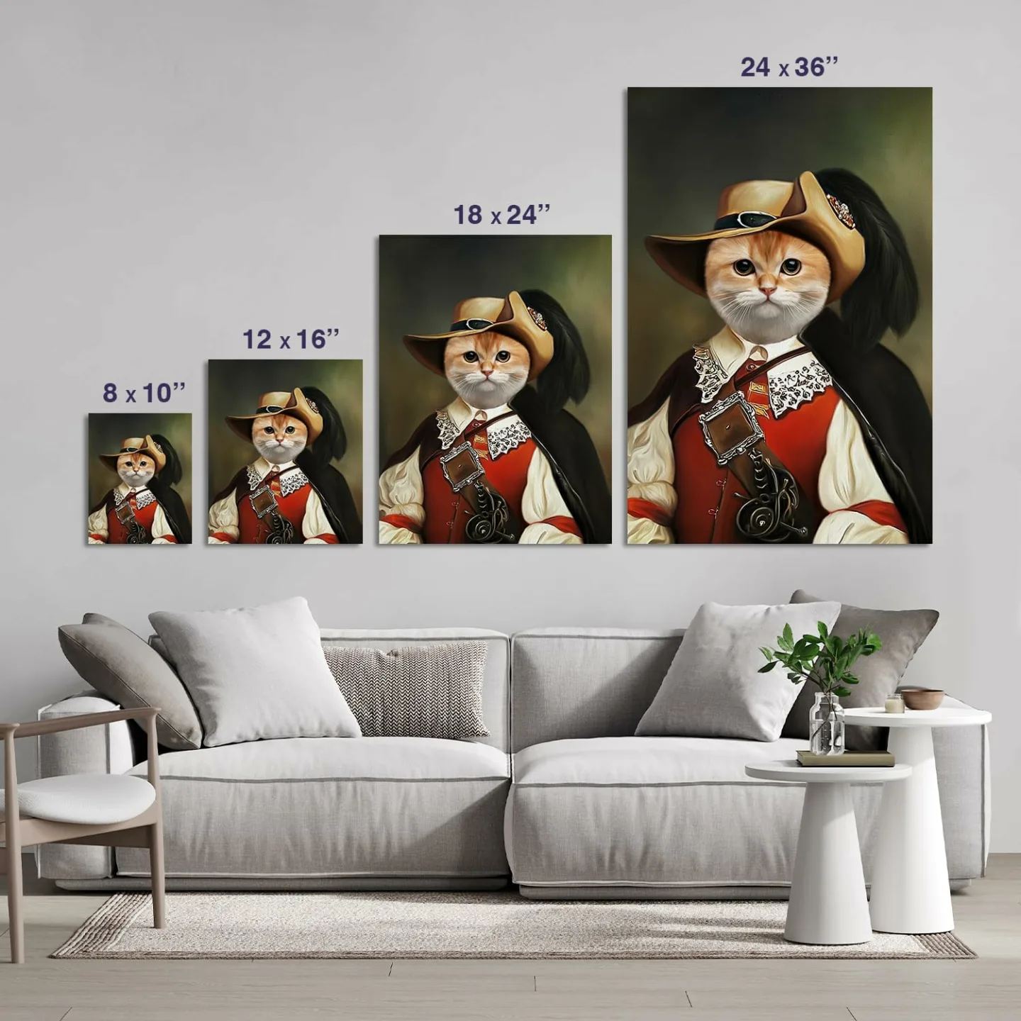 Custom Pet Portrait Canvas - Royal Pet Gifts