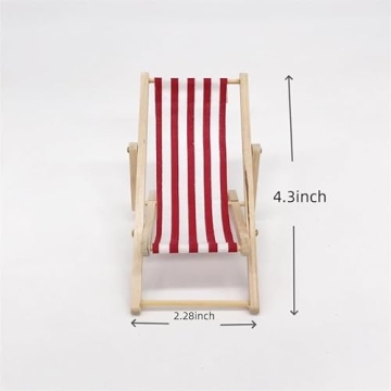 Mini Beach Chairs for Dollhouse Fun and Decor
