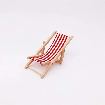 Mini Beach Chairs for Dollhouse Fun and Decor