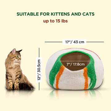 Woolygon Premium Felt Cat Cave Bed – Wool Kitty Beds Handcrafted Kitten Caves Bed for Indoor Cats ...