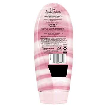 Olay Body Wash, Moisture Ribbons Plus Shea + Peony Blossom Body Wash, 18 fl oz (Pack of 4)