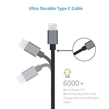 Fast USB Car Charger for Samsung Galaxy A55/A54/A53/A50/A15/A14/S25/S24/S23/S22/S21 Plus/Ultra/S10/S9/S8/Note 20/A10S/A21/A31/A51 Quick Charge 3.0 Dual USB Rapid Car Charger with Type C Cable 3.3ft