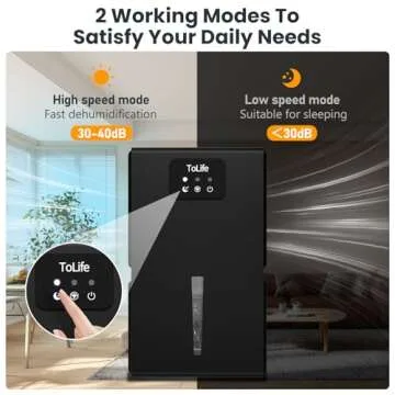 ToLife Dehumidifier 95 OZ Water Tank with Auto-Off