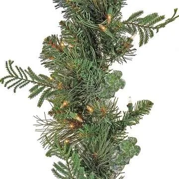 National Tree Co Pre-Lit Christmas Garland with LED Lights