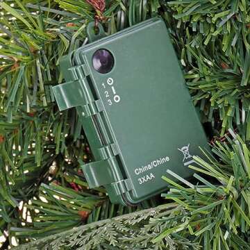 National Tree Company First Traditions Pre-Lit Christmas North Conway Garland with Pinecones, Warm White LED Lights, Battery Operated, 9 ft, Green