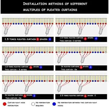 90PCS Stainless Steel Curtain Pleat Hooks for Drapes