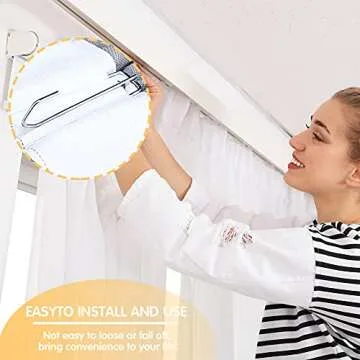 90PCS Stainless Steel Curtain Pleat Hooks for Drapes