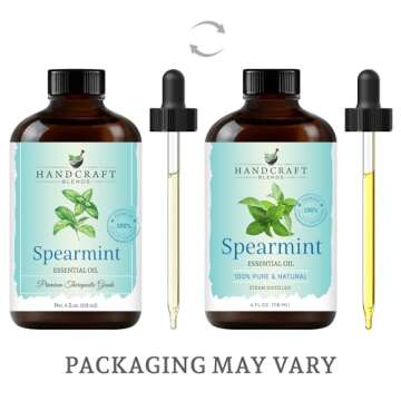 Handcraft Blends Spearmint Essential Oil - Huge 4 Fl Oz - 100% Pure and Natural - Premium Grade Esse...