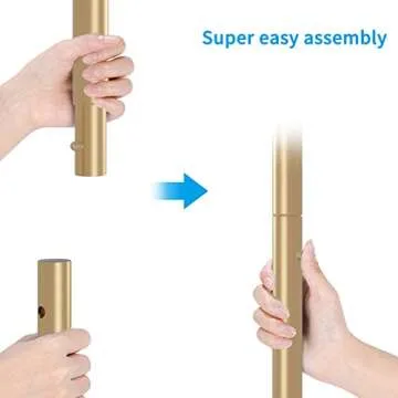 Simple Trending Standard Rod Clothing Garment Rack, Rolling Clothes Organizer on Wheels for Hanging Clothes, Golden Yellow