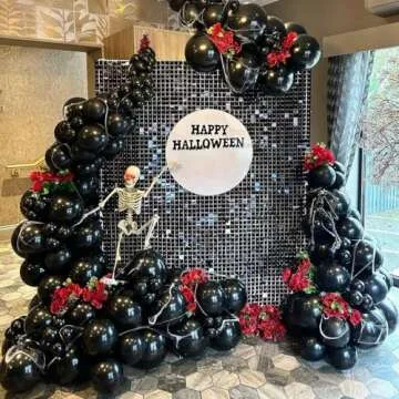 Black Shimmer Wall Backdrop Panels for Events Decoration