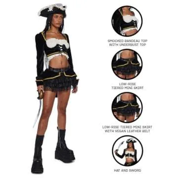 Dolls Kill Pirate Maiden Costume for Themed Parties