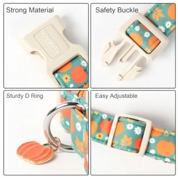 DOGWONG Fall Pumpkin Dog Collar for Stylish Pets