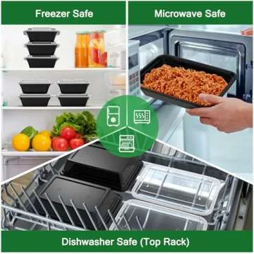 Dealusy 50 Pack Meal Prep Containers - Sturdy & Leakproof