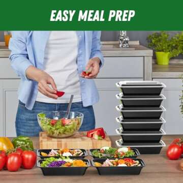 Dealusy 50 Pack Meal Prep Containers - Sturdy & Leakproof