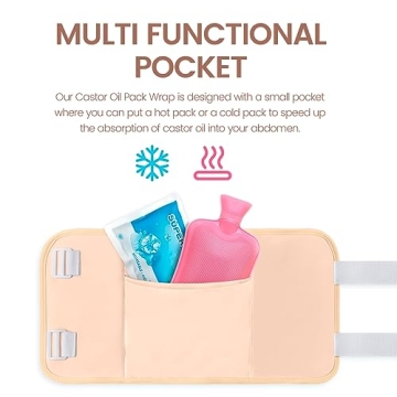 Kodera Castor Oil Pack Set - Organic Detox Wraps for Wellness