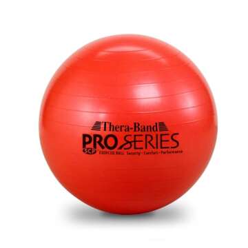 THERABAND Exercise Ball, Professional Series Stability Ball with 55 cm Diameter for Athletes 5'1" to...