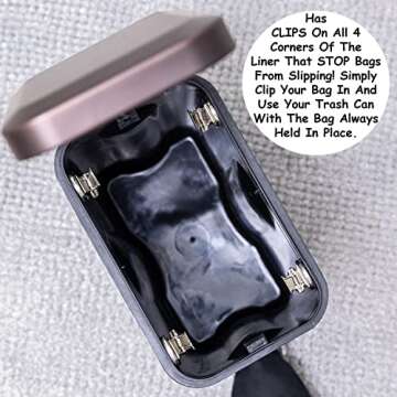 Homie Slim Trash Can with Soft Close Lid and Anti-Bag Slip