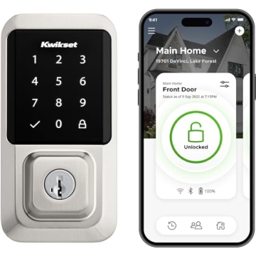 Kwikset 99390-001 Halo Smart Lock: Keyless Entry & SmartKey Security