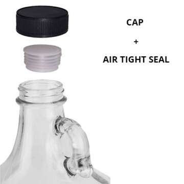 C-Store Packaging - 1 Gallon (128 oz) Clear Glass Jug With 38mm Cap | FAST SAME DAY SHIPPING