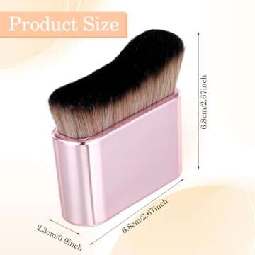 Molain Self Tanner Brush, Large Kabuki Brush for Body, Sunless Tanner Makeup Brushes, Face Makeup Br...