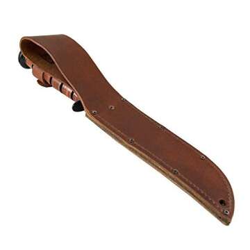 Ka-Bar 1220 US Army Straight Edge Fighting/Utility Knife with Leather Sheath , Beige, 7" Blade