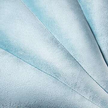 Ashler 3D Throw Pillows Shell Shaped Accent Throw Pillow, Soft Velvet Insert Included Cushion for Couch Bed Living Room, Pack of 1, Light Blue, 14 X 11 inches