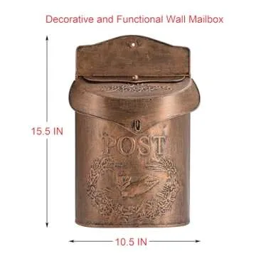 Stylish Phaxth Vintage Mailbox for Front Porch Decor