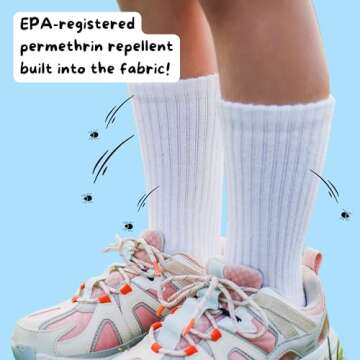 Kids Tick Repellent Socks - Comfort & Safety Outdoors