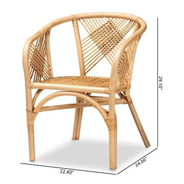 bali & pari Kagama Natural Rattan Dining Chair
