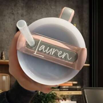 LASFOUR Personalized Acrylic Cup Name Plates