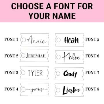 LASFOUR Personalized Acrylic Cup Name Plates